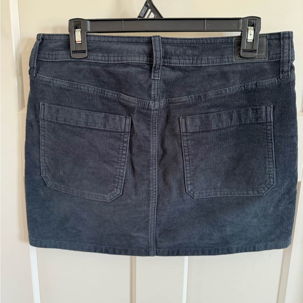 American Eagle Outfitters Dark Gray Corduroy Skirt - Picture 3 of 5